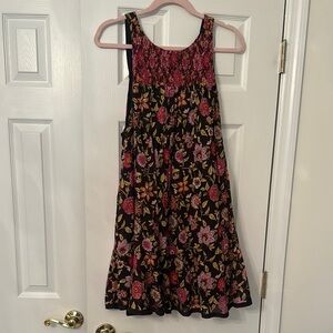 Free People Black and Pink Sleeveless Sundress